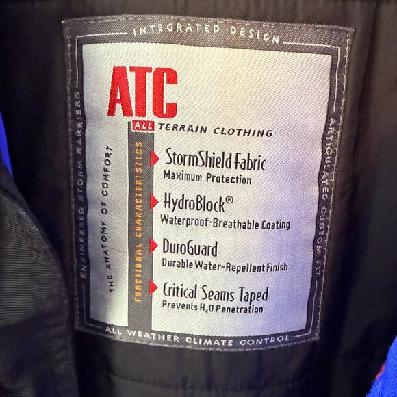 OBERMEYER Mens Small Winter Jacket‎ Blue Insulated Hooded Zip Ski Storm Shield - Picture 5 of 12